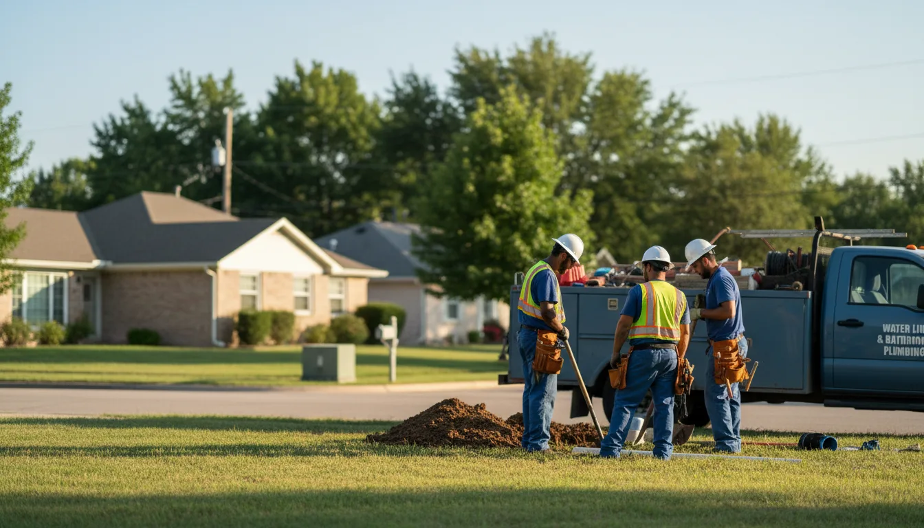 Residential water line and bathroom plumbing service in Lexington, MO